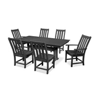 Thumbnail for POLYWOOD  Vineyard 7 Piece Farmhouse Trestle Dining Set