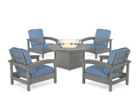 Thumbnail for Trex Rockport 5-Piece Deep Seating Set with Round Fire Pit Table