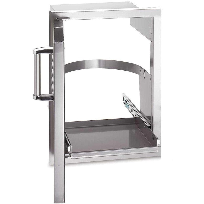 Fire Magic Premium Flush 14-Inch Soft Close Louvered Single Access Door With Propane Tank Storage