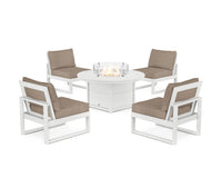Thumbnail for Trex Eastport Modular 5-Piece Deep Seating Set with Round Fire Pit Table