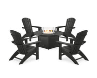Thumbnail for Trex Yacht Club Adirondack 5-Piece Set with Round Fire Pit Table