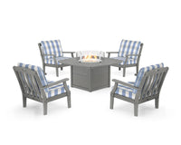 Thumbnail for Trex Yacht Club 5-Piece Deep Seating Set with Fire Pit Table