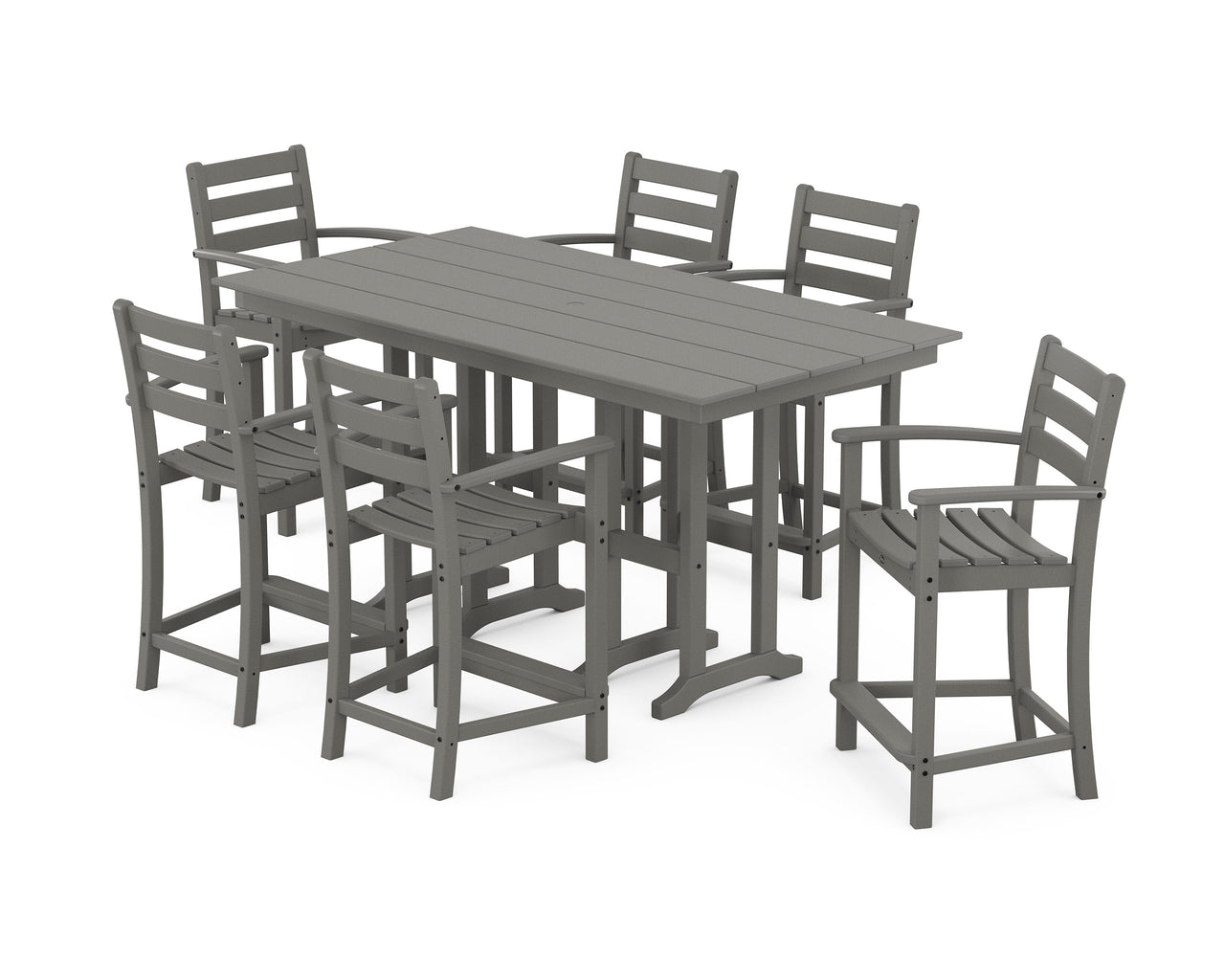 Trex Monterey Bay 7-Piece Farmhouse Arm Chair Counter Set