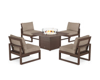 Thumbnail for Trex Eastport Modular 5-Piece Deep Seating Set with Square Fire Pit Table