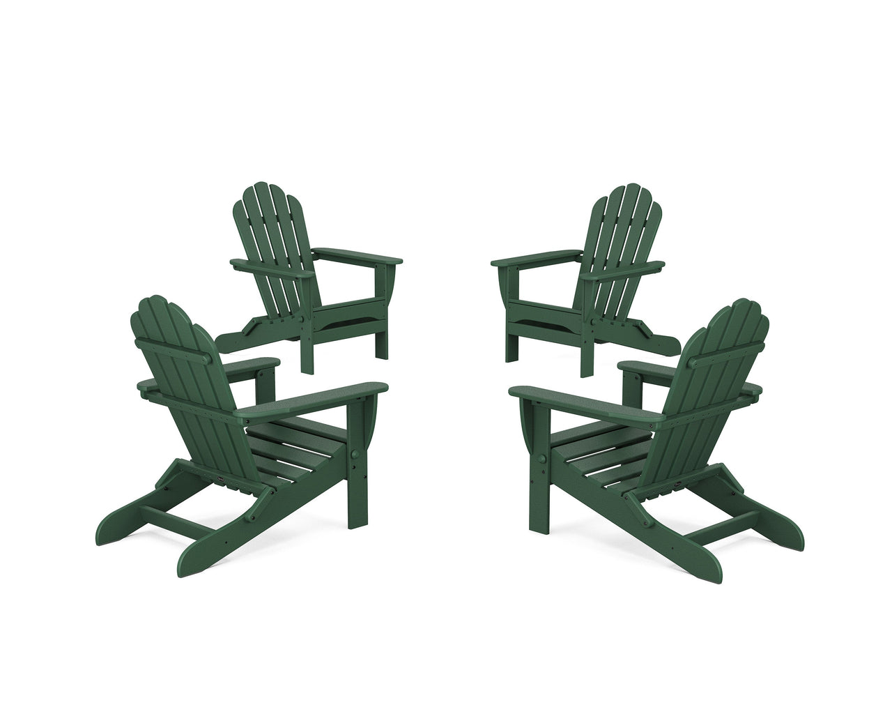Trex 4-Piece Monterey Bay Folding Adirondack Chair Conversation Set