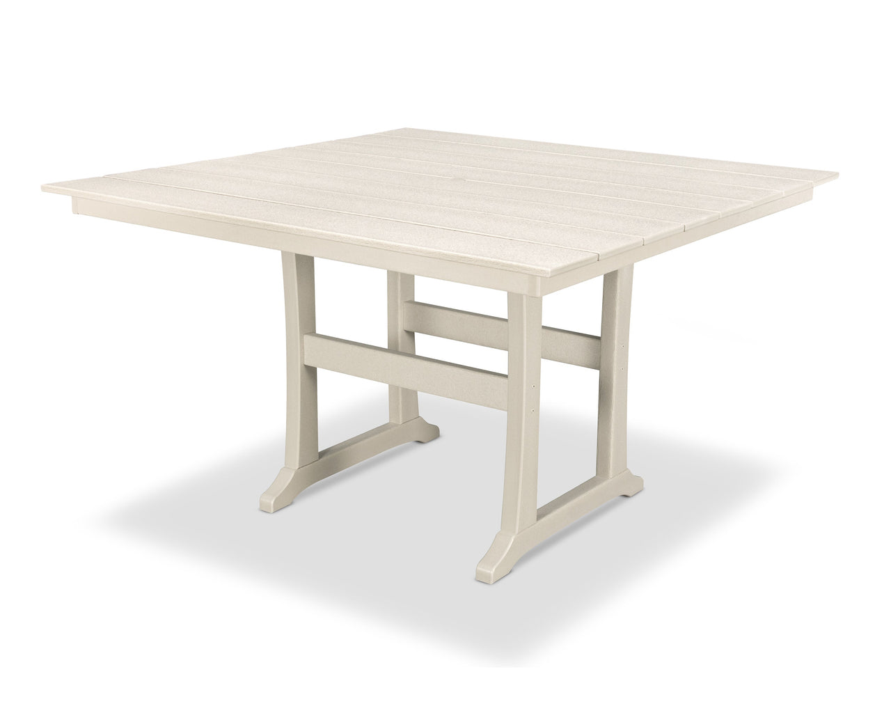 Trex Farmhouse Trestle 59" Counter Table - Sand Castle