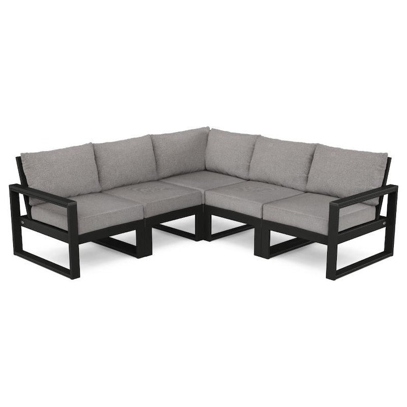 POLYWOOD Edge 5 Piece Modular Deep Seating Set