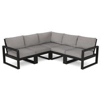 Thumbnail for POLYWOOD Edge 5 Piece Modular Deep Seating Set