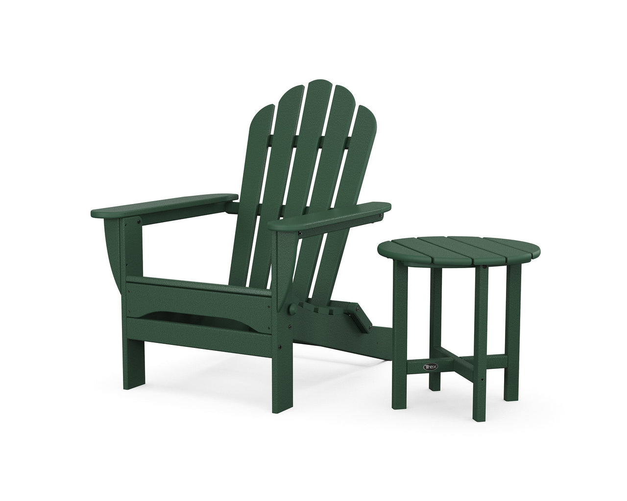Trex Monterey Bay Folding Adirondack Chair with Side Table