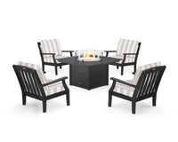 Thumbnail for Trex Yacht Club 5-Piece Deep Seating Set with Square Fire Pit Table