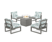 Thumbnail for Trex Eastport Modular 5-Piece Deep Seating Set with Square Fire Pit Table