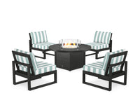 Thumbnail for Trex Eastport Modular 5-Piece Deep Seating Set with Round Fire Pit Table