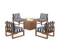 Thumbnail for Trex Eastport Modular 5-Piece Deep Seating Set with Yacht Club Fire Pit Table