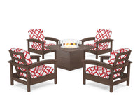 Thumbnail for Trex Rockport 5-Piece Deep Seating Set with Yacht Club Fire Pit Table