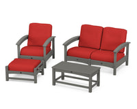 Thumbnail for Trex Rockport 4-Piece Deep Seating Conversation Group