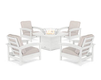 Thumbnail for Trex Rockport 5-Piece Deep Seating Set with Yacht Club Fire Pit Table