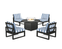 Thumbnail for Trex Eastport Modular 5-Piece Deep Seating Set with Round Fire Pit Table