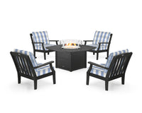 Thumbnail for Trex Yacht Club 5-Piece Deep Seating Set with Fire Pit Table