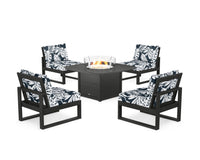 Thumbnail for Trex Eastport Modular 5-Piece Deep Seating Set with Yacht Club Fire Pit Table