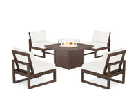 Thumbnail for Trex Eastport Modular 5-Piece Deep Seating Set with Yacht Club Fire Pit Table