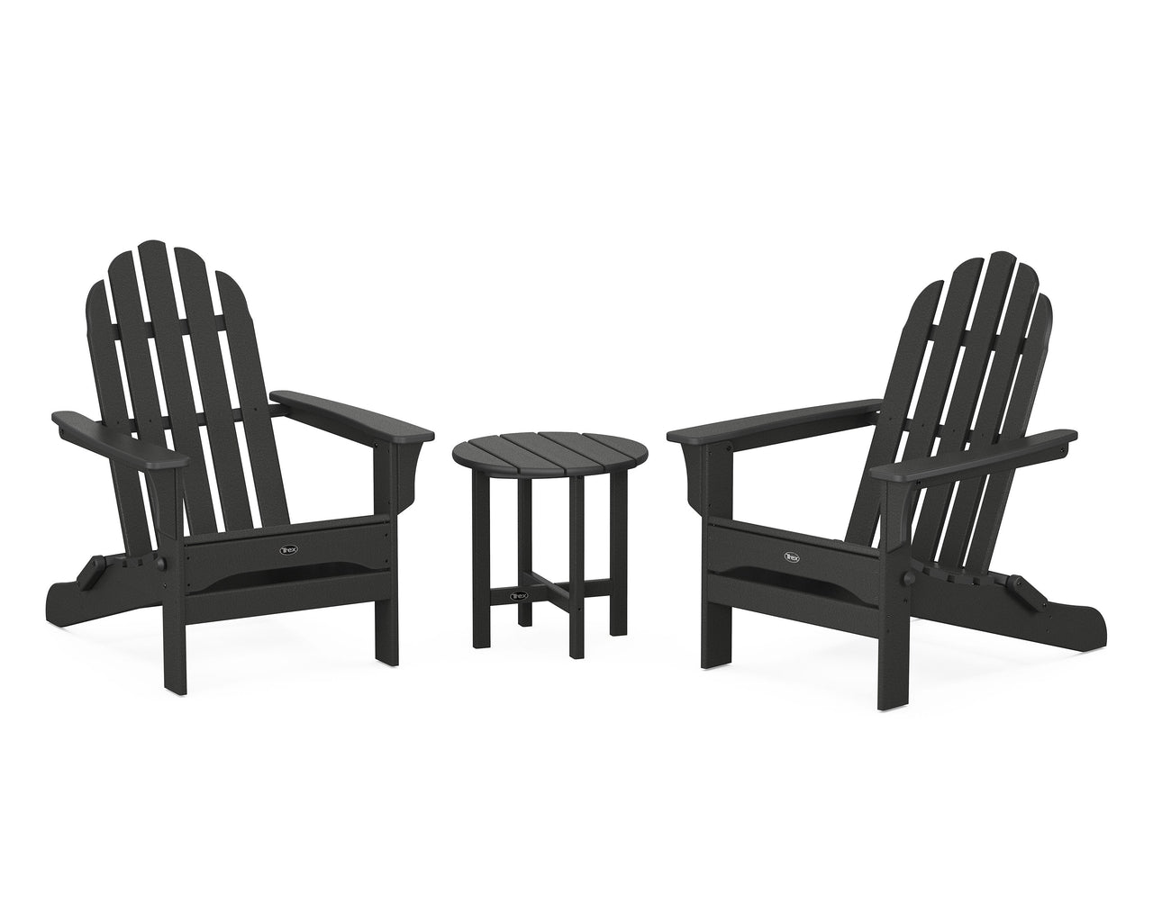 Trex Cape Cod Folding Adirondack Set with Side Table