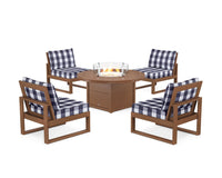 Thumbnail for Trex Eastport Modular 5-Piece Deep Seating Set with Round Fire Pit Table