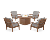 Thumbnail for Trex Yacht Club 5-Piece Deep Seating Set with Round Fire Pit Table