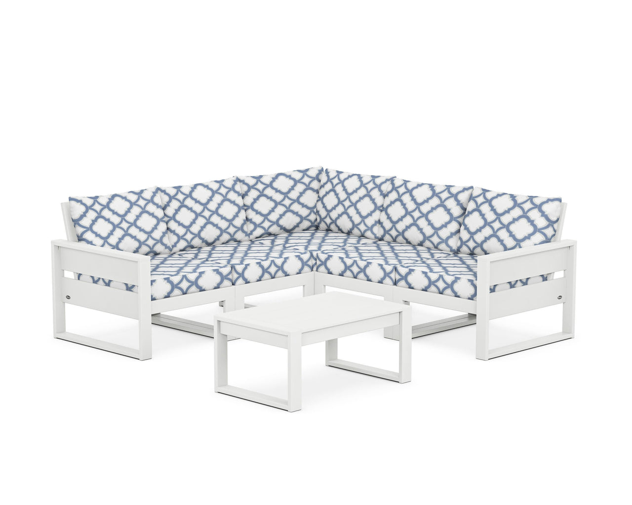 Trex Eastport 6-Piece Deep Seating Sectional + Coffee Table Set
