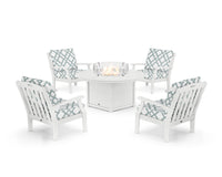 Thumbnail for Trex Yacht Club 5-Piece Deep Seating Set with Round Fire Pit Table