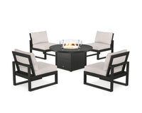 Thumbnail for Trex Eastport Modular 5-Piece Deep Seating Set with Round Fire Pit Table