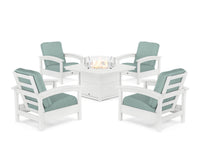 Thumbnail for Trex Rockport 5-Piece Deep Seating Set with Yacht Club Fire Pit Table