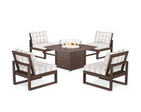 Thumbnail for Trex Eastport Modular 5-Piece Deep Seating Set with Square Fire Pit Table