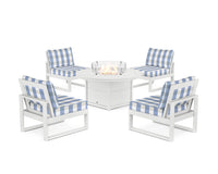 Thumbnail for Trex Eastport Modular 5-Piece Deep Seating Set with Round Fire Pit Table