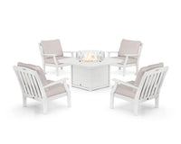 Thumbnail for Trex Yacht Club 5-Piece Deep Seating Set with Fire Pit Table