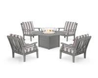 Thumbnail for Trex Yacht Club 5-Piece Deep Seating Set with Fire Pit Table