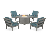 Thumbnail for Trex Yacht Club 5-Piece Deep Seating Set with Fire Pit Table