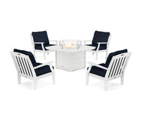 Thumbnail for Trex Yacht Club 5-Piece Deep Seating Set with Fire Pit Table