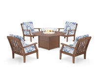 Thumbnail for Trex Yacht Club 5-Piece Deep Seating Set with Fire Pit Table
