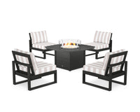 Thumbnail for Trex Eastport Modular 5-Piece Deep Seating Set with Yacht Club Fire Pit Table