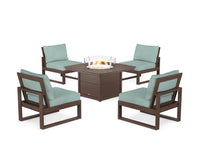 Thumbnail for Trex Eastport Modular 5-Piece Deep Seating Set with Yacht Club Fire Pit Table