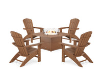 Thumbnail for Trex Yacht Club Adirondack 5-Piece Set with Square Fire Pit Table
