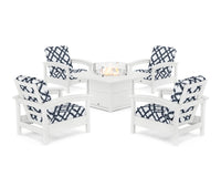 Thumbnail for Trex Rockport 5-Piece Deep Seating Set with Square Fire Pit Table