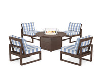 Thumbnail for Trex Eastport Modular 5-Piece Deep Seating Set with Round Fire Pit Table
