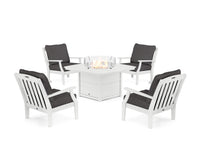 Thumbnail for Trex Yacht Club 5-Piece Deep Seating Set with Fire Pit Table