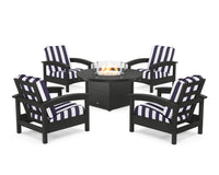 Thumbnail for Trex Rockport 5-Piece Deep Seating Set with Round Fire Pit Table