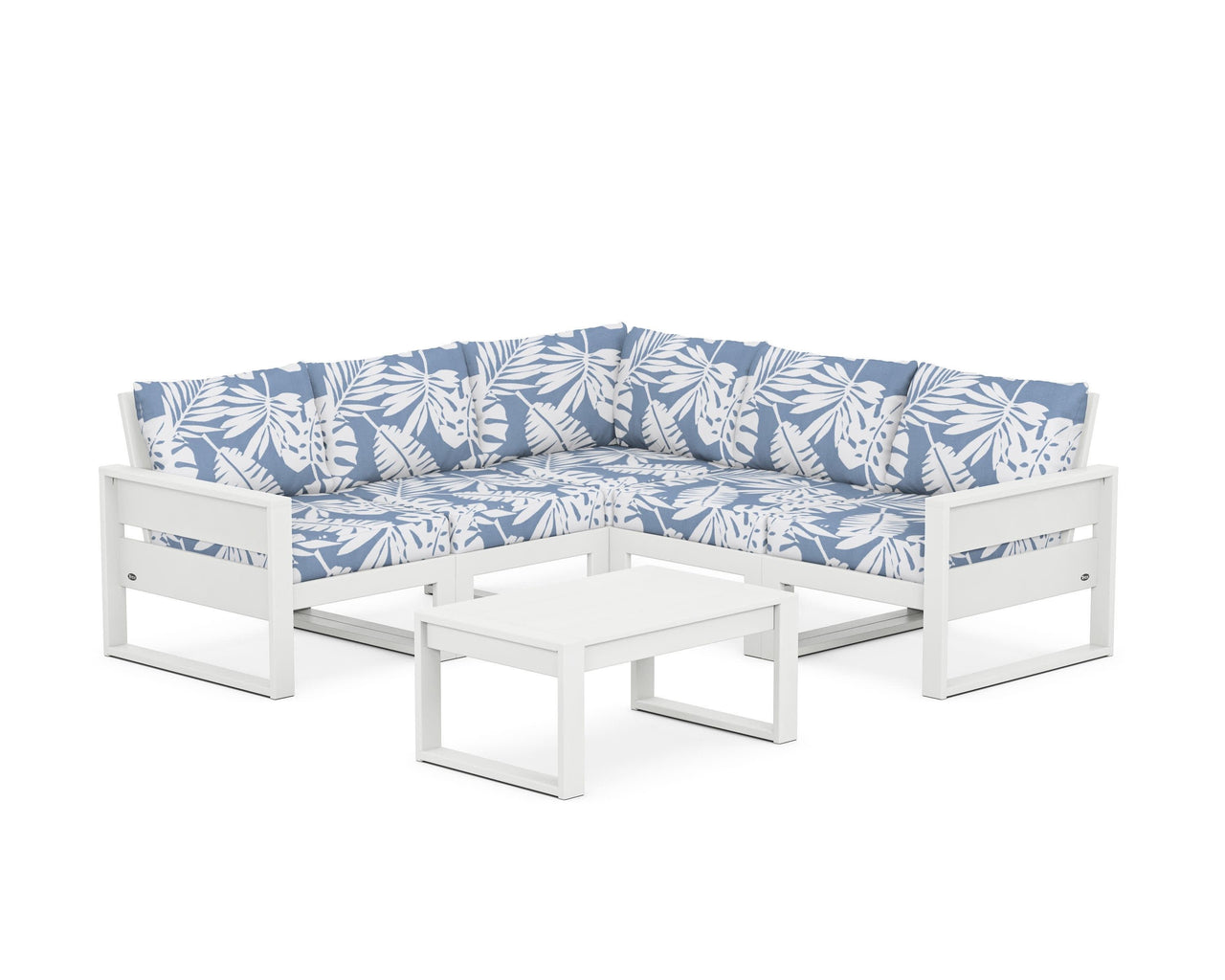 Trex Eastport 6-Piece Deep Seating Sectional + Coffee Table Set