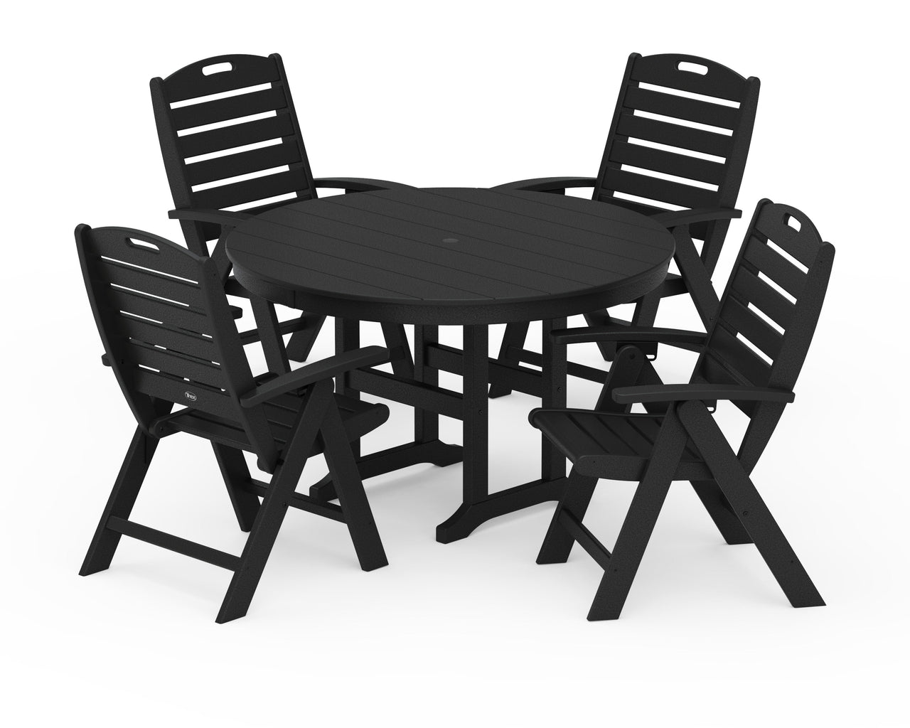 Trex Yacht Club Highback 5-Piece Round Dining Set