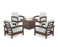 Thumbnail for Trex Rockport 5-Piece Deep Seating Set with Round Fire Pit Table