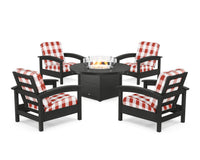 Thumbnail for Trex Rockport 5-Piece Deep Seating Set with Round Fire Pit Table