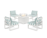Thumbnail for Trex Eastport Modular 5-Piece Deep Seating Set with Square Fire Pit Table